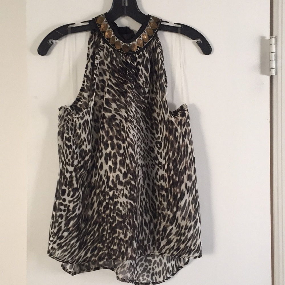 Sheer Leopard Print top